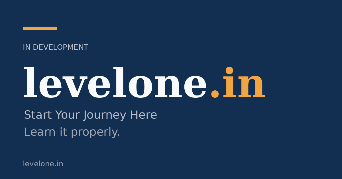Link preview image for levelone.in